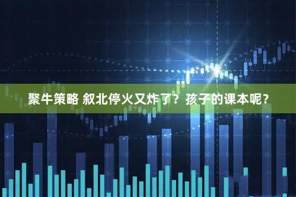 聚牛策略 叙北停火又炸了?孩子的课本呢?