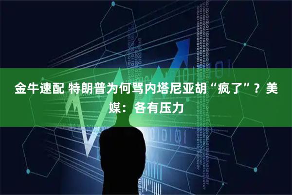 金牛速配 特朗普为何骂内塔尼亚胡“疯了”？美媒：各有压力